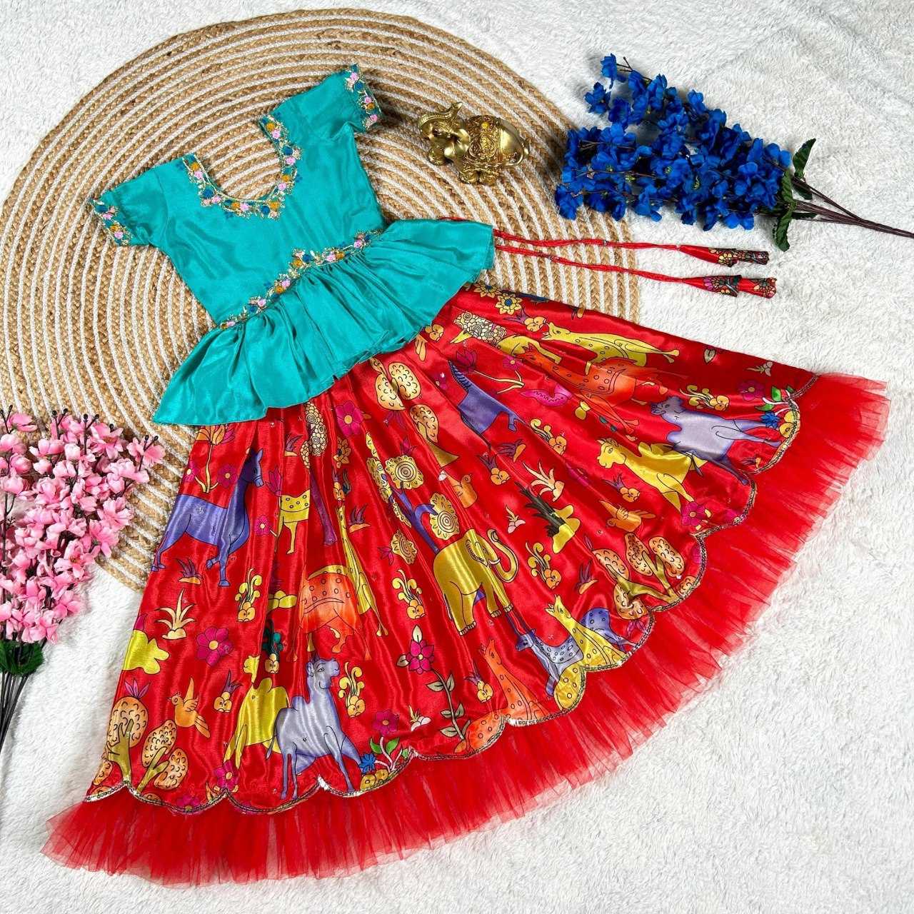 Ynf soft chinon KESH505 348 Kids Wear Wholesale Kids Lehenga Indian Wear For Kids Kids Lehenga Choli Manufacturer