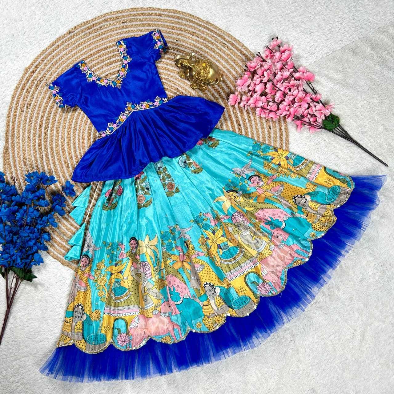 Ynf soft chinon KESH505 348 Kids Wear Wholesale Kids Lehenga Indian Wear For Kids Kids Lehenga Choli Manufacturer