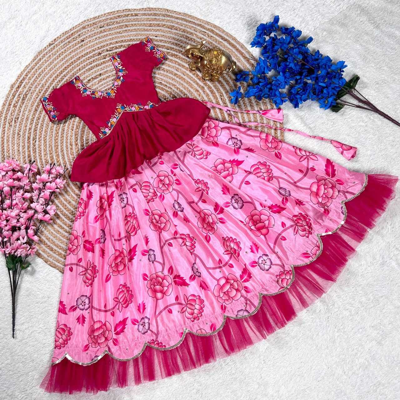 Ynf soft chinon KESH505 348 Kids Wear Wholesale Kids Lehenga Indian Wear For Kids Kids Lehenga Choli Manufacturer