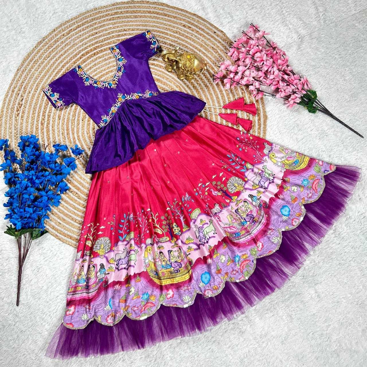Ynf soft chinon KESH505 348 Kids Wear Wholesale Kids Lehenga Indian Wear For Kids Kids Lehenga Choli Manufacturer