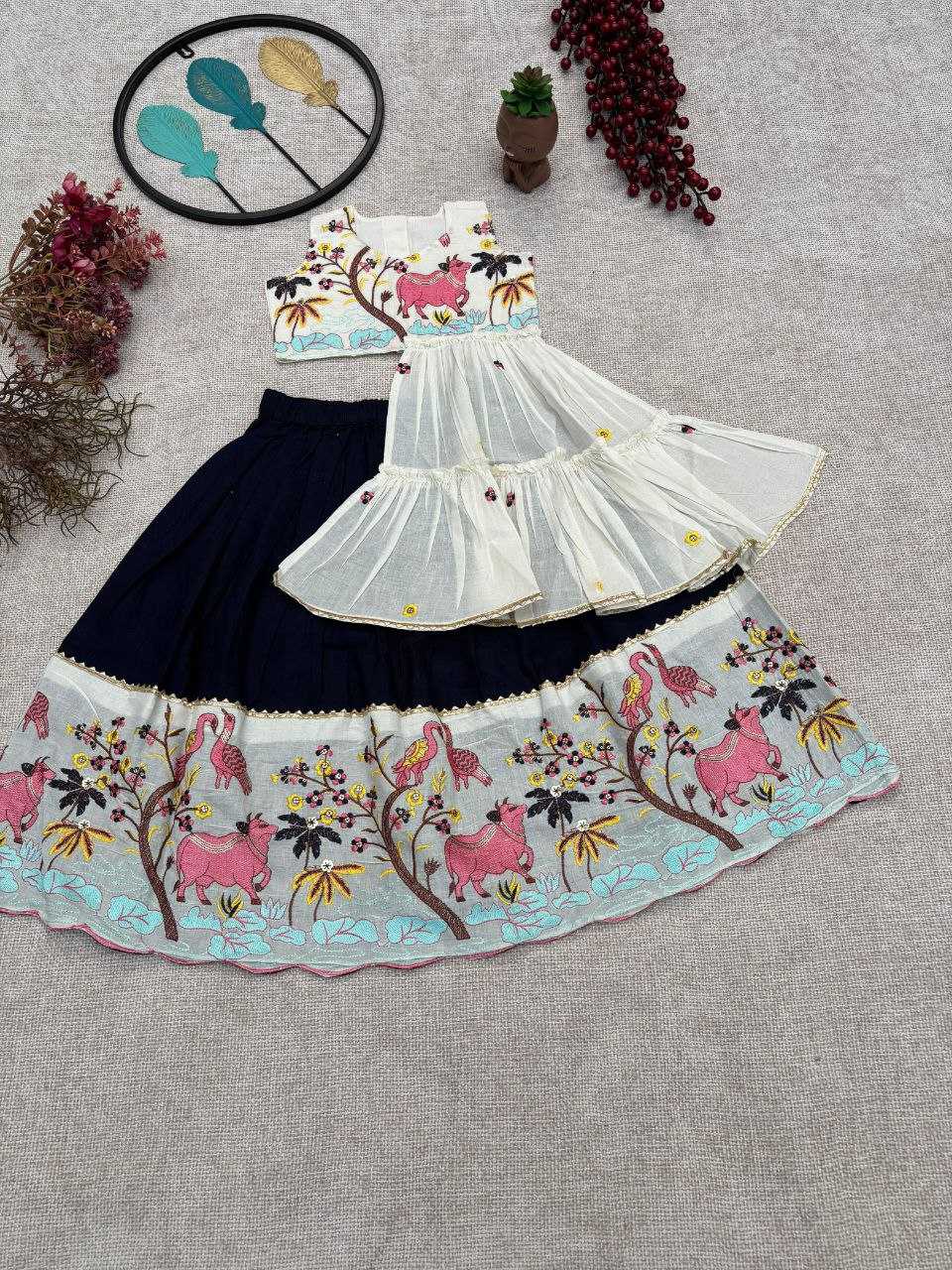 Ynf Soft Cotton RIN107 318 Kids Wear Wholesale Kids Lehenga Kids Lehenga Choli Kids Wedding Outfits Manufacturer