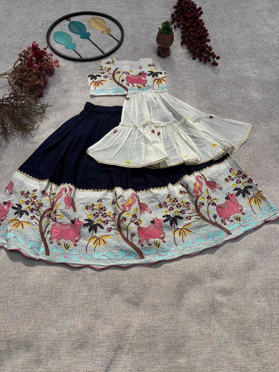 Ynf Soft Cotton RIN107 318 Kids Wear Wholesale Kids Lehenga Kids Lehenga Choli Kids Wedding Outfits Manufacturer