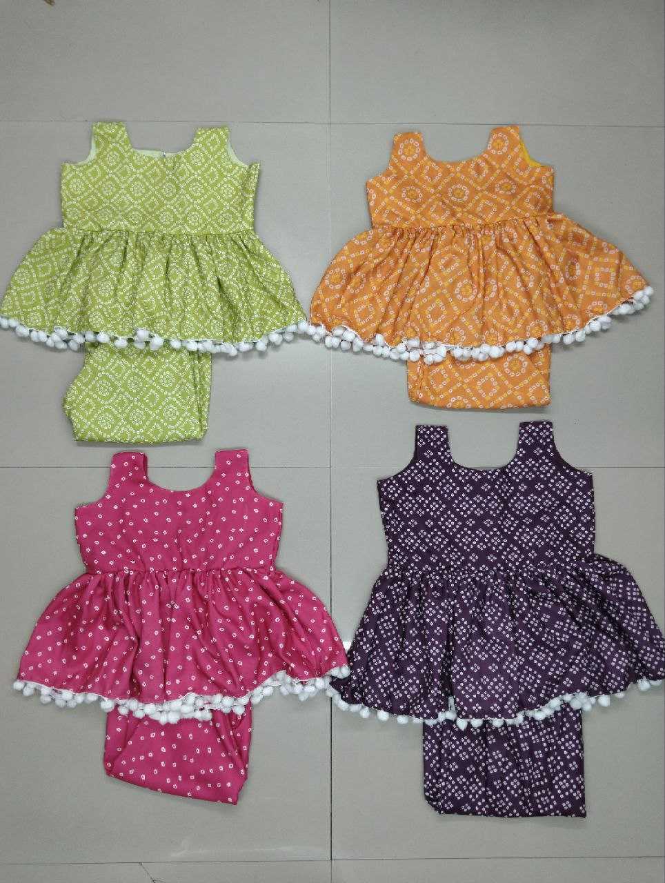 Ynf Soft Cotton RIN107 333 Kids Wear Wholesale Girls Kurti Kids Kurta Pajama Kids Navratri Outfits Manufacturer