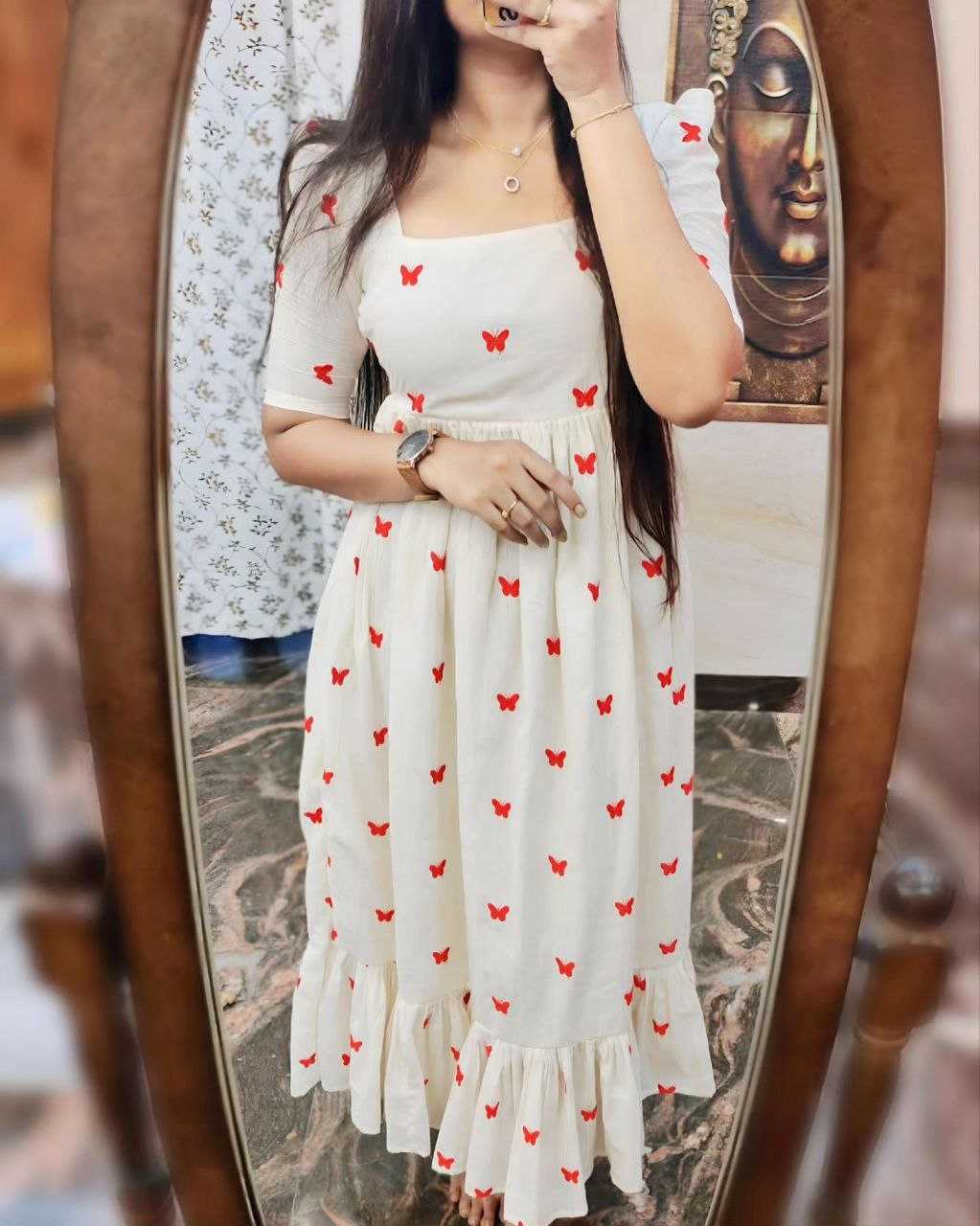 Ynf Soft Cotton RIN107 341 Suits & Dresses Wholesale Dresses Casual Dresses Printed Dresses Manufacturer