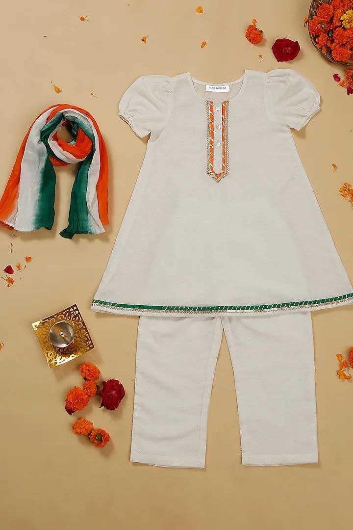 Ynf Soft Cotton RIN107 342 Kids Wear Wholesale Kids Suit Girls Kurti Kids Traditional Outfits Kids Kurta Pajama Manufacturer