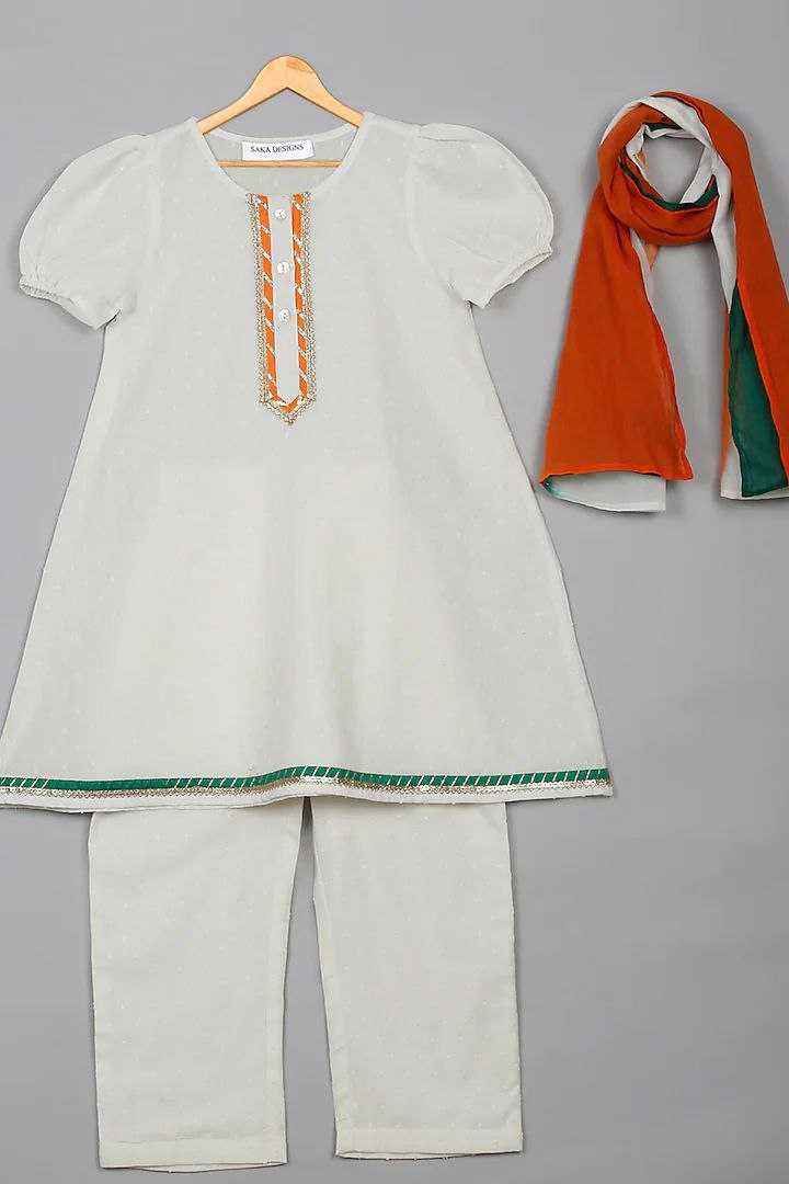 Ynf Soft Cotton RIN107 342 Kids Wear Wholesale Kids Suit Girls Kurti Kids Traditional Outfits Kids Kurta Pajama Manufacturer