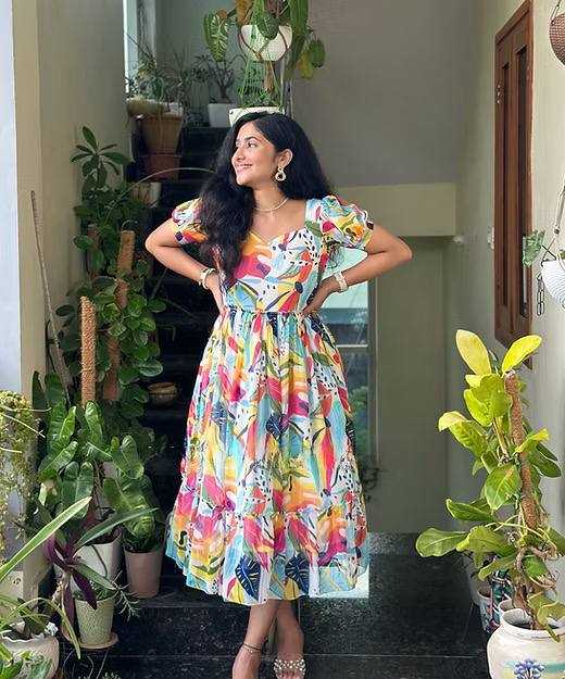 Ynf Soft Cotton RIN218 1070 Gowns Wedding Collections Festive Collections Wholesale Printed Gowns Party Gowns Indo-Western Gowns Manufacturer