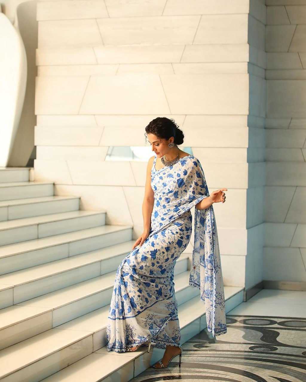 Ynf Soft Cotton RIN229 105 Sarees Bollywood Collections Wholesale Printed Sarees Cotton Linen Sarees Ikkat Saree Taapsee Pannu Manufacturer
