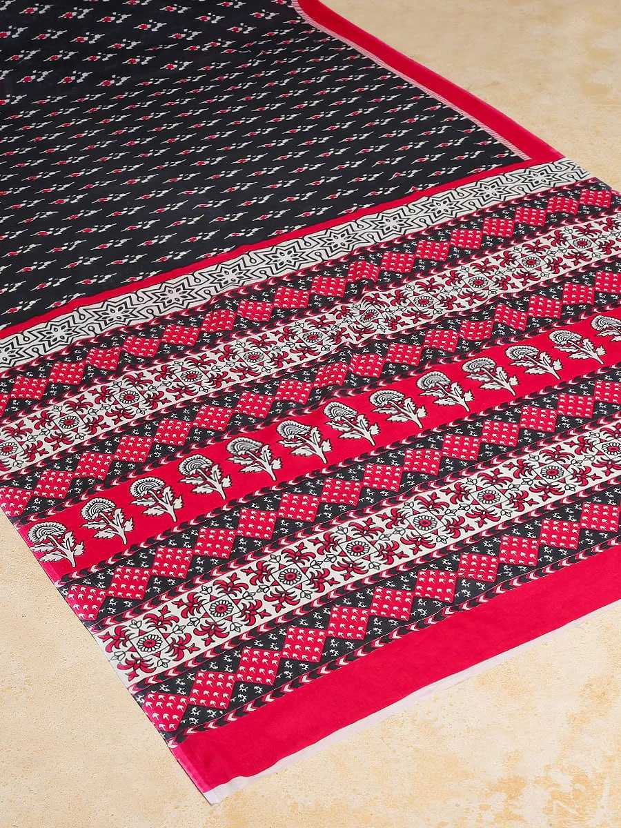 Ynf Soft Cotton RIN229 105 Sarees Wholesale Printed Sarees Cotton Linen Sarees Ladies Sarees Ikkat Saree Manufacturer