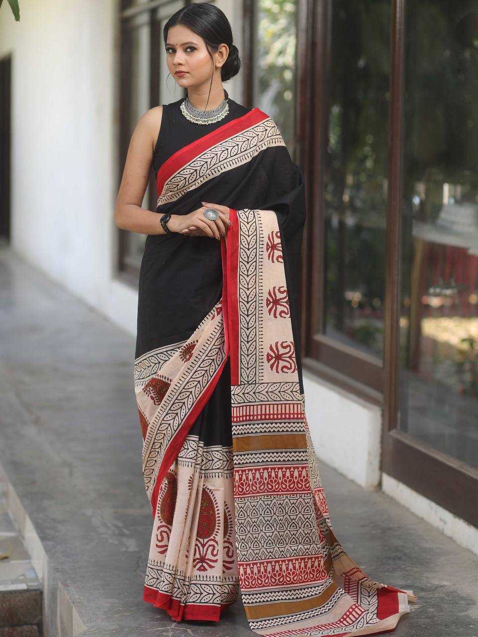 Ynf Soft Cotton RIN229 85 Sarees Wedding Collections Festive Collections Wholesale Block Print Sarees Cotton Sarees Sarees With Blouse Manufacturer