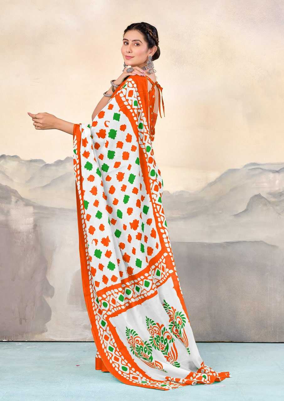 Ynf Soft Cotton RIN229 TIRNGA Sarees Wedding Collections Festive Collections Wholesale Block Print Sarees Cotton Sarees Independence Day Collections Manufacturer