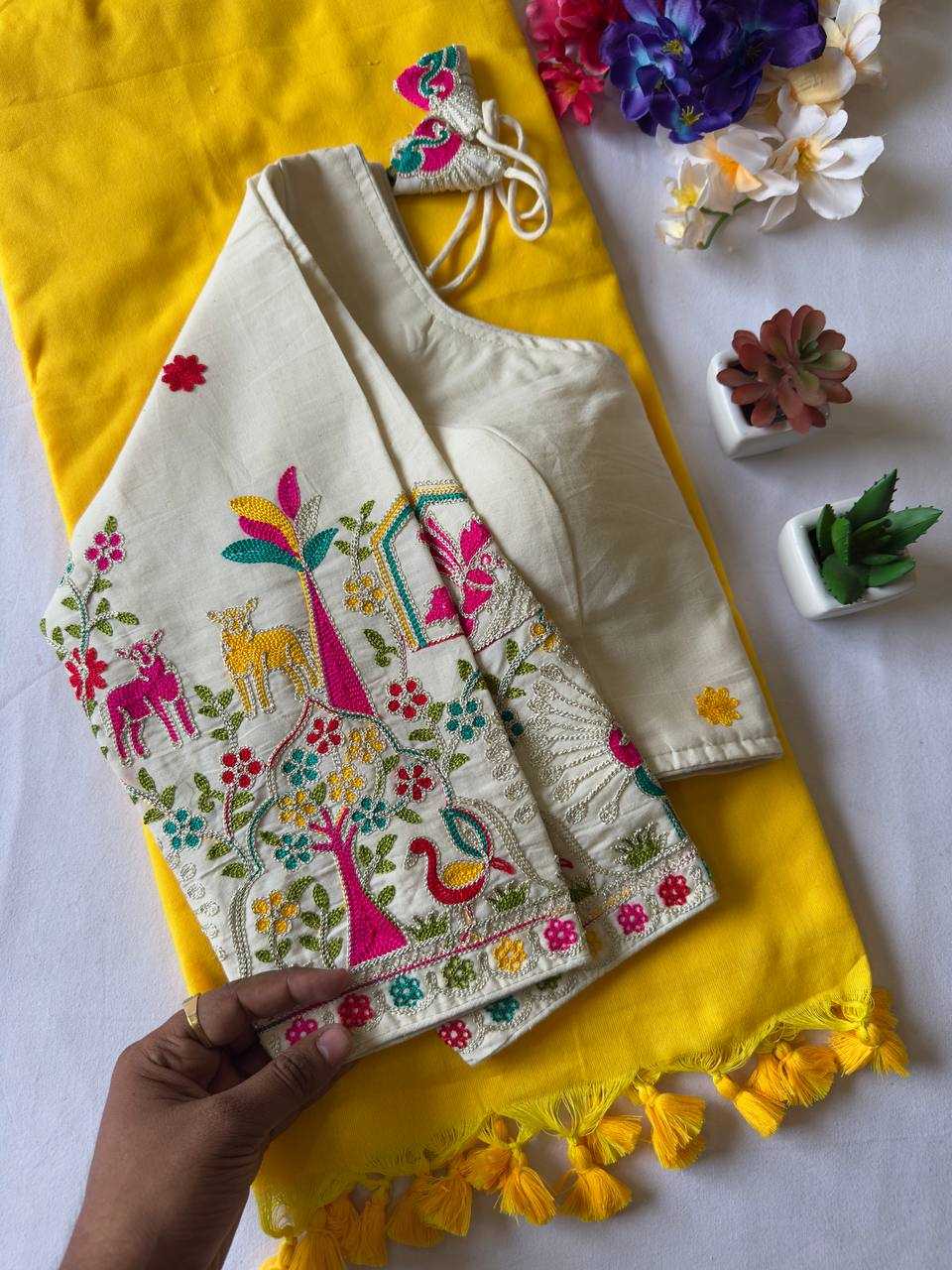 Ynf Soft Cotton Silk KESH437 PomPom Silk Sarees Wedding Collections Festive Collections Wholesale Designer Silk Sarees Cotton Silk Sarees Silk Sarees For Weddings Manufacturer