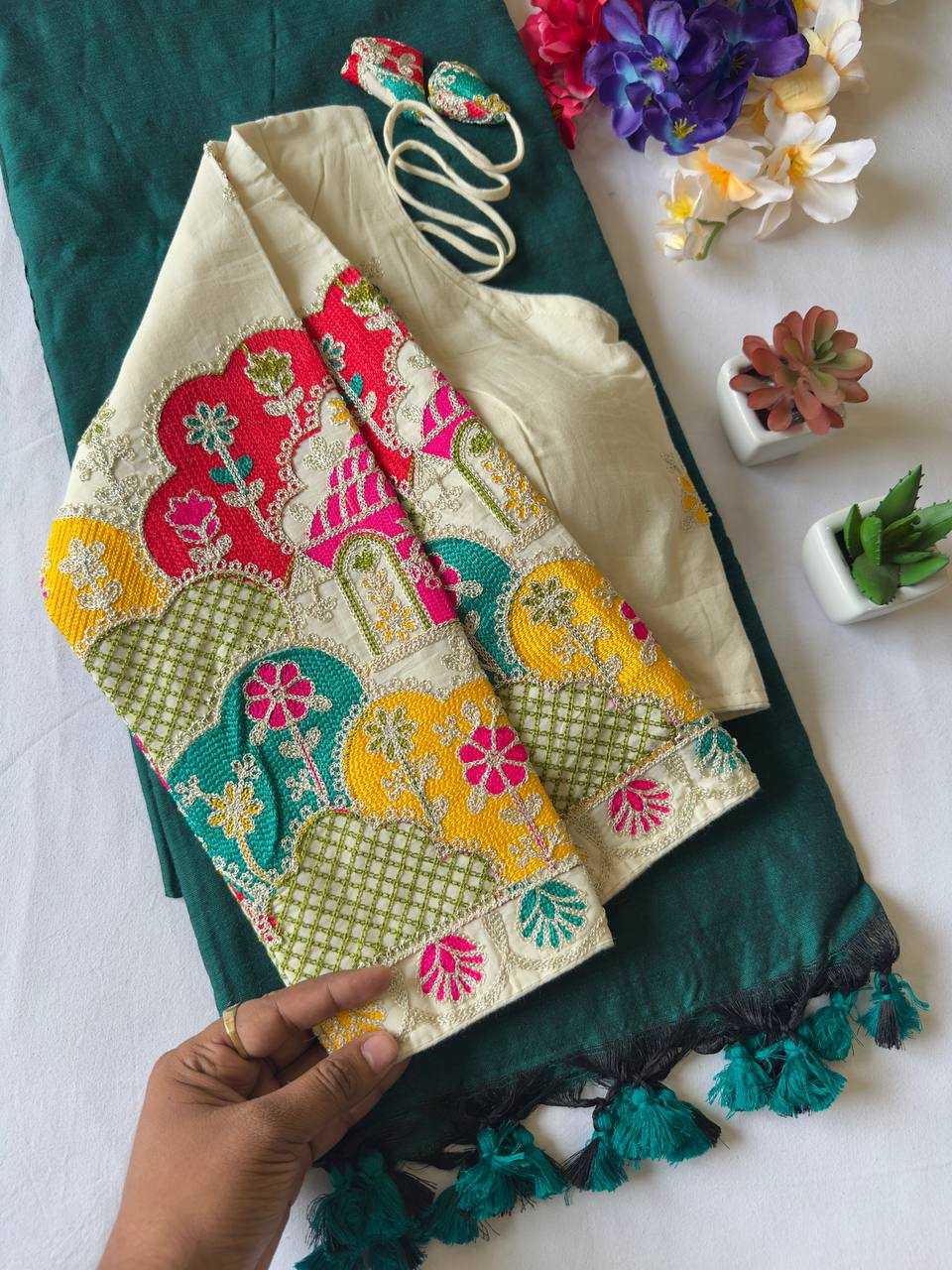 Ynf Soft Cotton Silk KESH437 PomPom Silk Sarees Wedding Collections Festive Collections Wholesale Designer Silk Sarees Cotton Silk Sarees Silk Sarees For Weddings Manufacturer