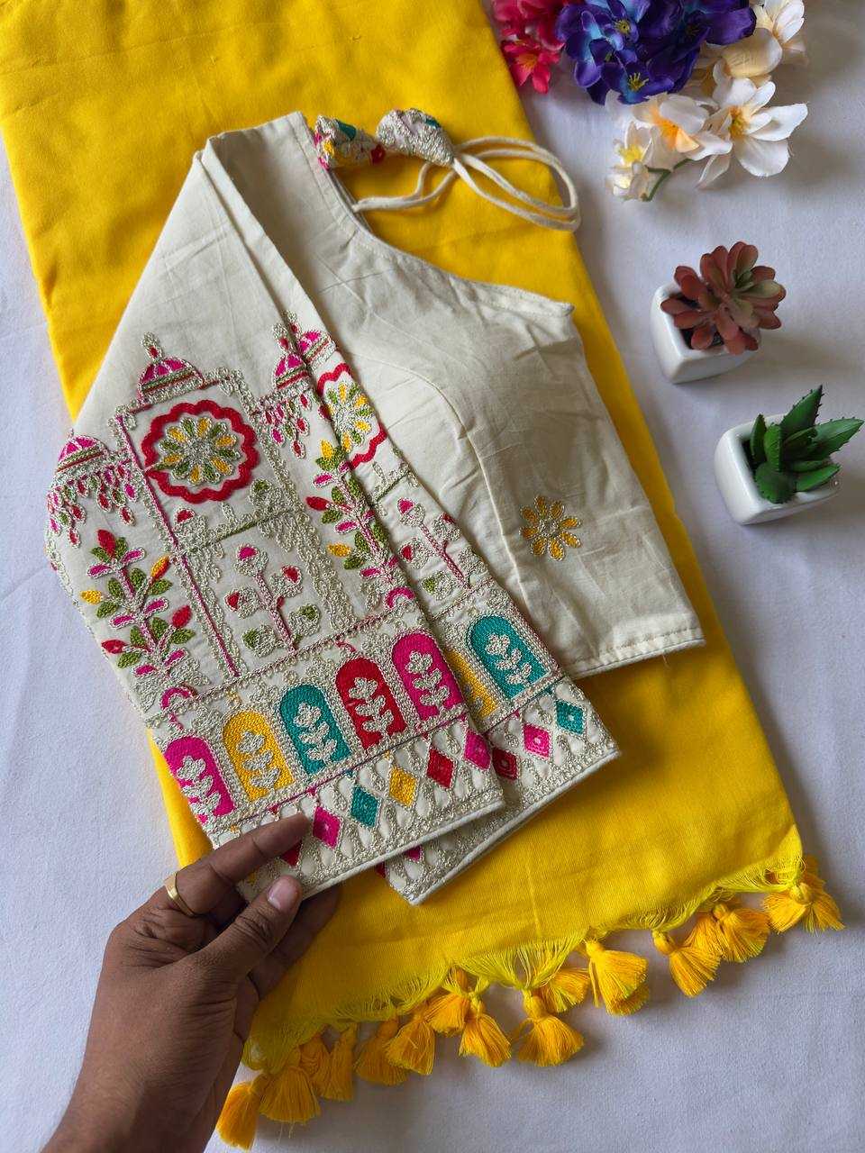 Ynf Soft Cotton Silk KESH437 PomPom Silk Sarees Wedding Collections Festive Collections Wholesale Designer Silk Sarees Cotton Silk Sarees Silk Sarees For Weddings Manufacturer