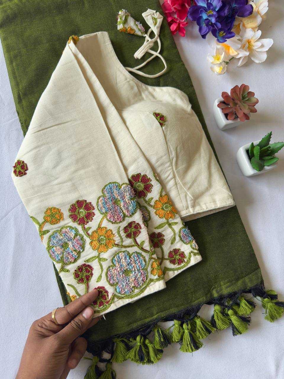 Ynf Soft Cotton Silk KESH437 PomPom Silk Sarees Wedding Collections Festive Collections Wholesale Designer Silk Sarees Cotton Silk Sarees Silk Sarees For Weddings Manufacturer