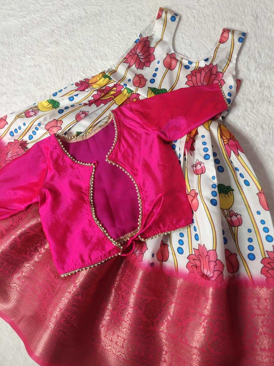 Ynf Soft Cotton Silk KESH493 perfect fusion Kids Wear Wholesale Kids Gown Kids Ethnic Gowns Manufacturer