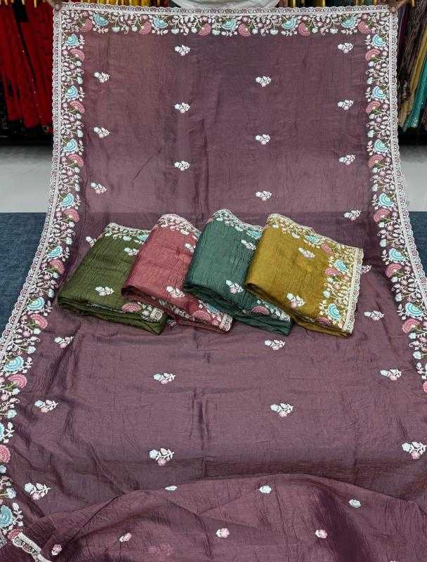 Ynf Soft Gold Crush KESH114 6744 Sarees Wedding Collections Festive Collections Wholesale Sequence Sarees Embroidered Sarees Stone Work Saree Manufacturer