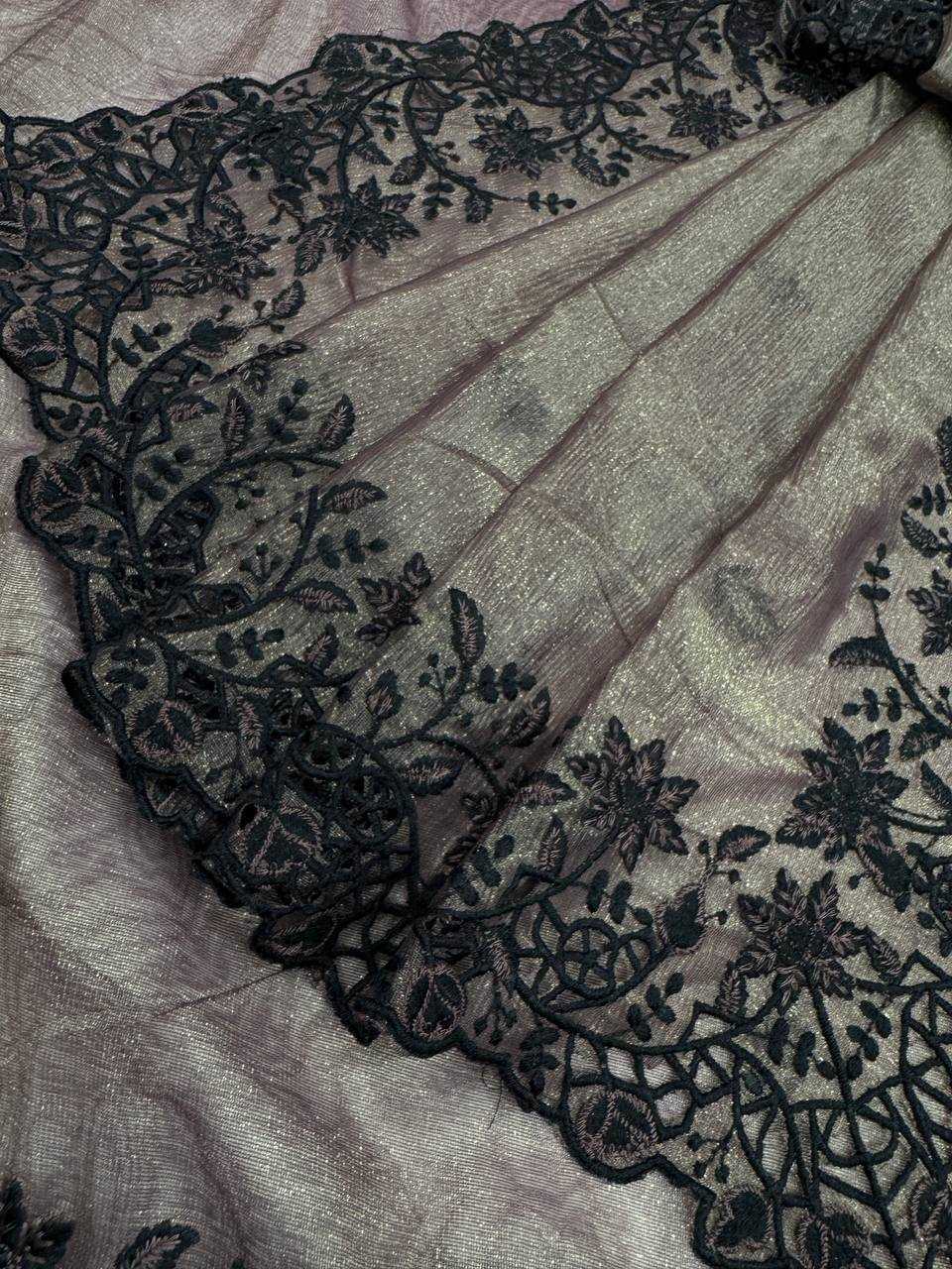 Ynf Soft Gold Crush KESH151 5467 Sarees Wedding Collections Festive Collections Wholesale Embroidered Sarees Cutwork Saree Black Sarees Manufacturer