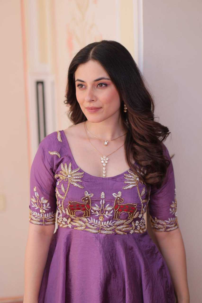 Ynf Soft Gold Crush KESH489 1176 Gowns Wedding Collections Festive Collections Wholesale Embroidery Gowns Party Wear Gowns Designer Gowns Manufacturer