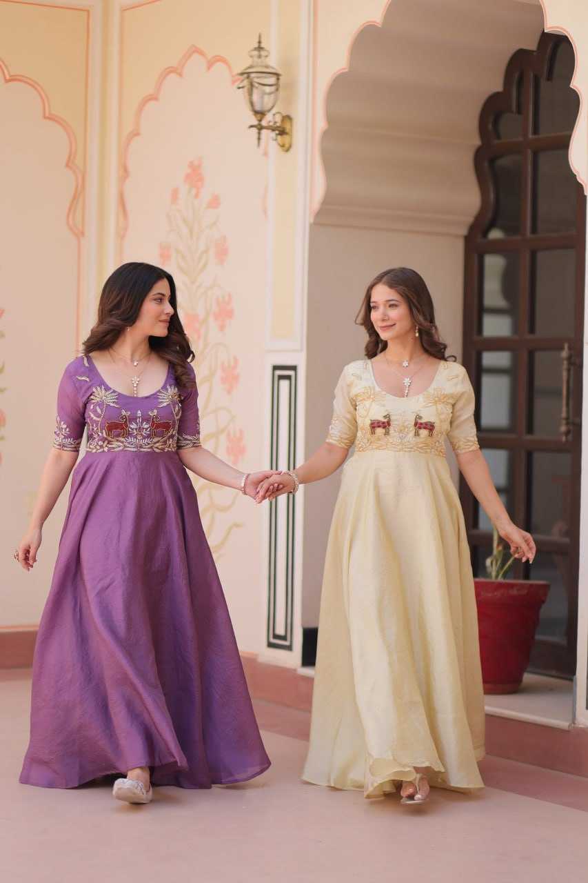 Ynf Soft Gold Crush KESH489 1176 Gowns Wedding Collections Festive Collections Wholesale Embroidery Gowns Party Wear Gowns Designer Gowns Manufacturer