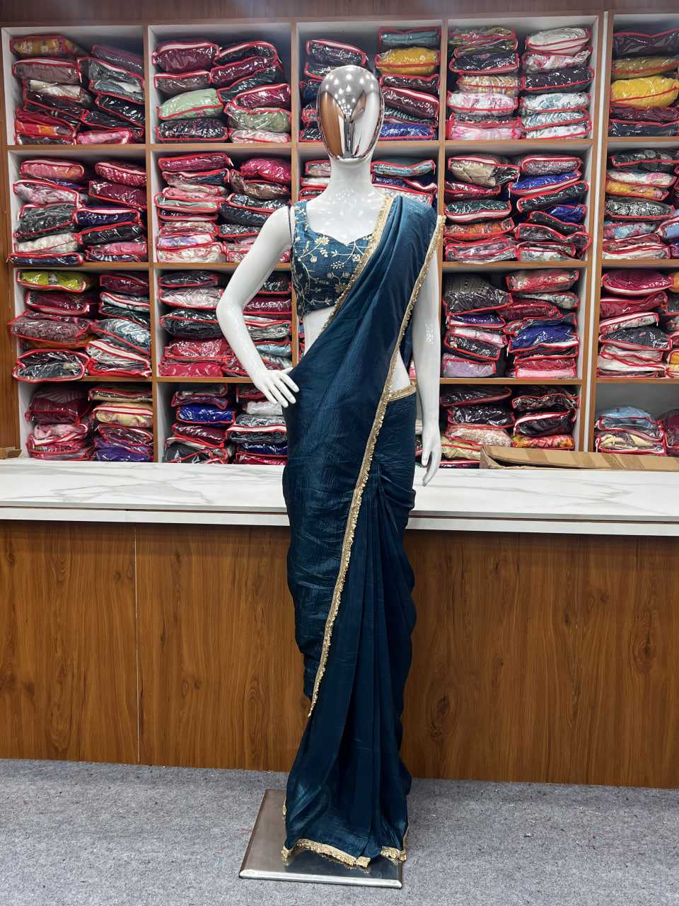 Ynf Soft Gold Crush KESH504 44 Sarees Wedding Collections Festive Collections Wholesale Ready To Wear Sarees Tissue Silk Saree Sarees With Blouse Manufacturer