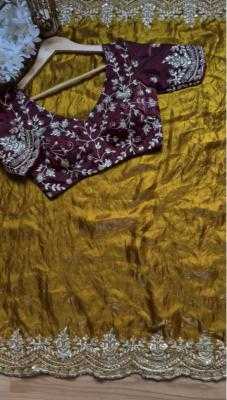 Ynf Soft Gold Crush RIN164 Designed Sarees Wedding Collections Festive Collections Wholesale Sequence Sarees Zari Border Sarees Wedding Outfits Manufacturer
