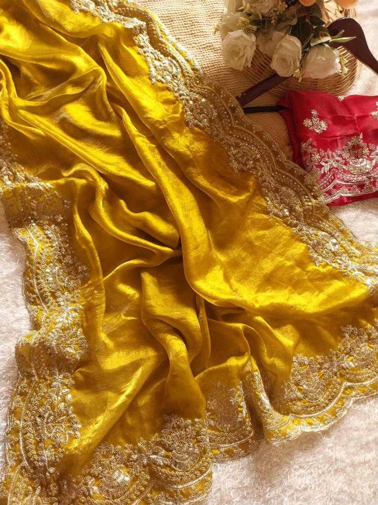 Ynf Soft Gold Crush RIN164 Designed Sarees Wedding Collections Festive Collections Wholesale Sequence Sarees Zari Border Sarees Wedding Outfits Manufacturer