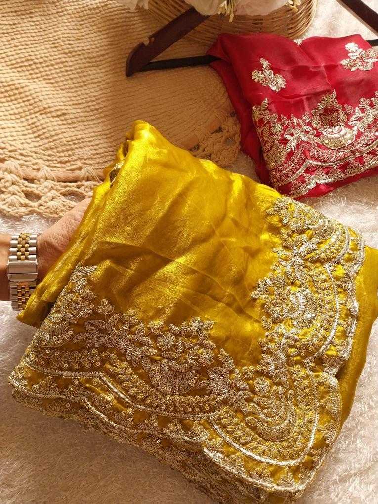 Ynf Soft Gold Crush RIN164 Designed Sarees Wedding Collections Festive Collections Wholesale Sequence Sarees Zari Border Sarees Wedding Outfits Manufacturer