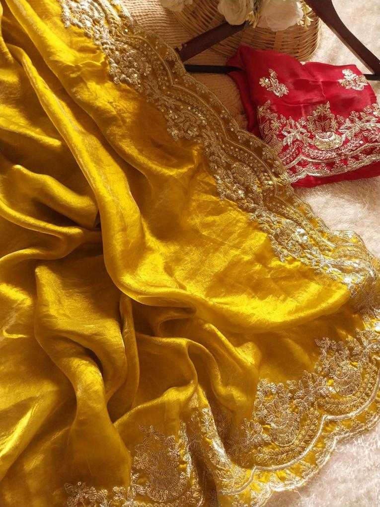 Ynf Soft Gold Crush RIN164 Designed Sarees Wedding Collections Festive Collections Wholesale Sequence Sarees Zari Border Sarees Wedding Outfits Manufacturer