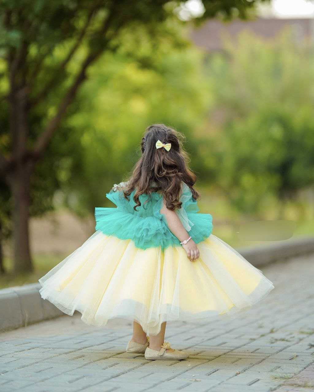 Ynf Soft Net RIN107 368 Kids Wear Wholesale Kids Frocks Girls Frock Kids Designer Frock Manufacturer