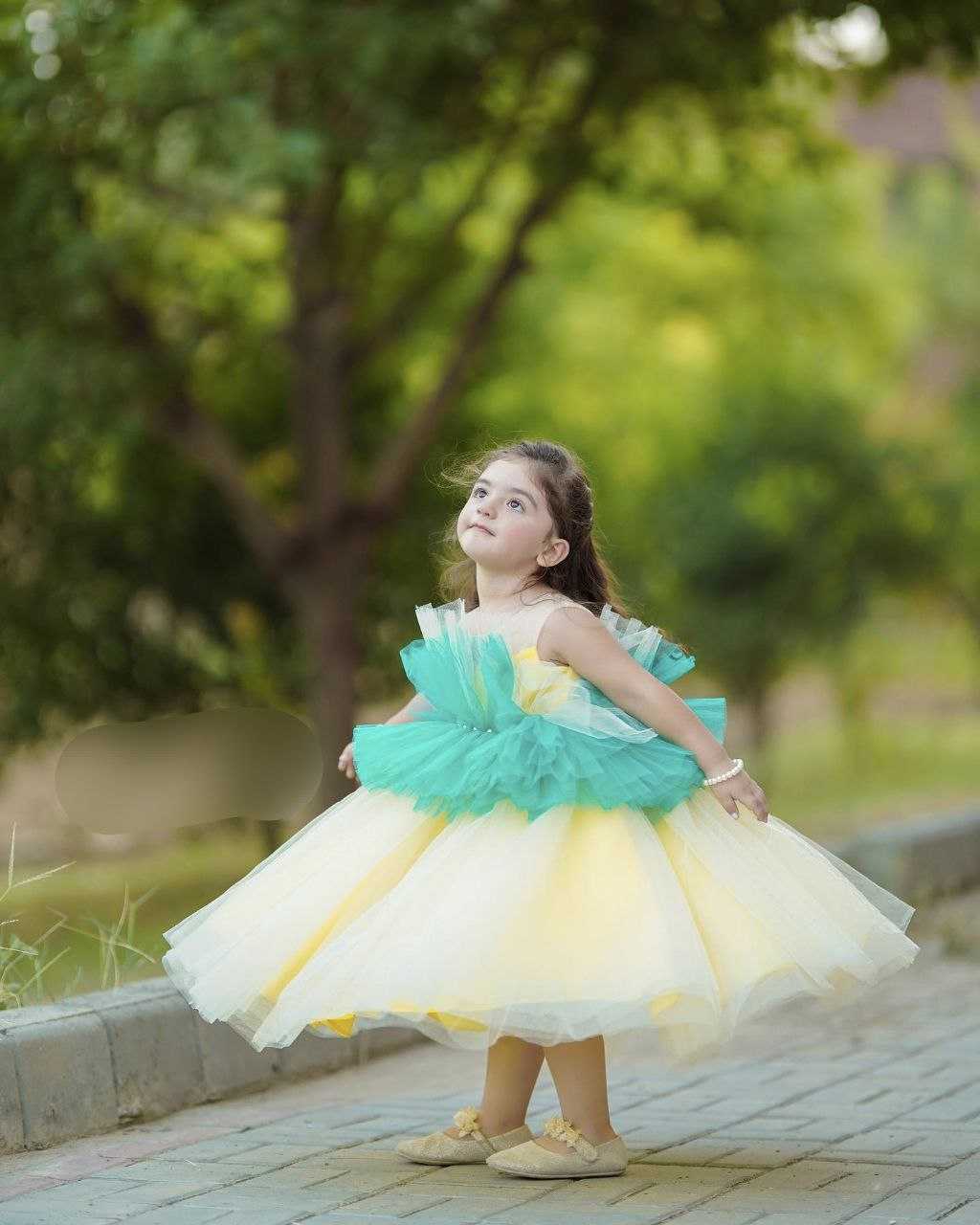 Ynf Soft Net RIN107 368 Kids Wear Wholesale Kids Frocks Girls Frock Kids Designer Frock Manufacturer