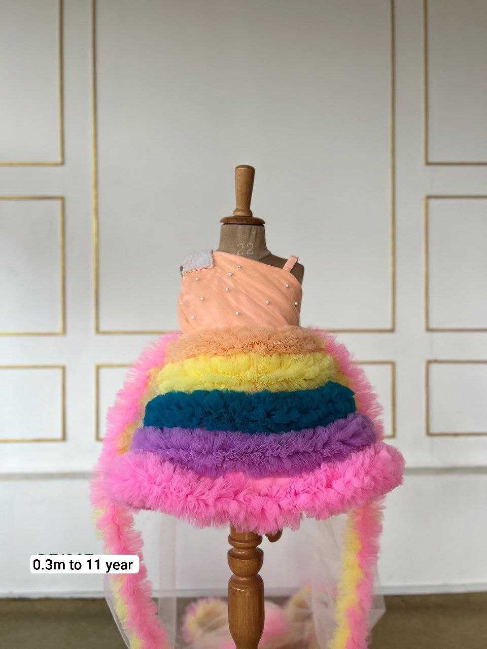 Ynf Soft Net RIN107 374 Kids Wear Wholesale Kids Frocks Girls Frock Kids Designer Frock Manufacturer