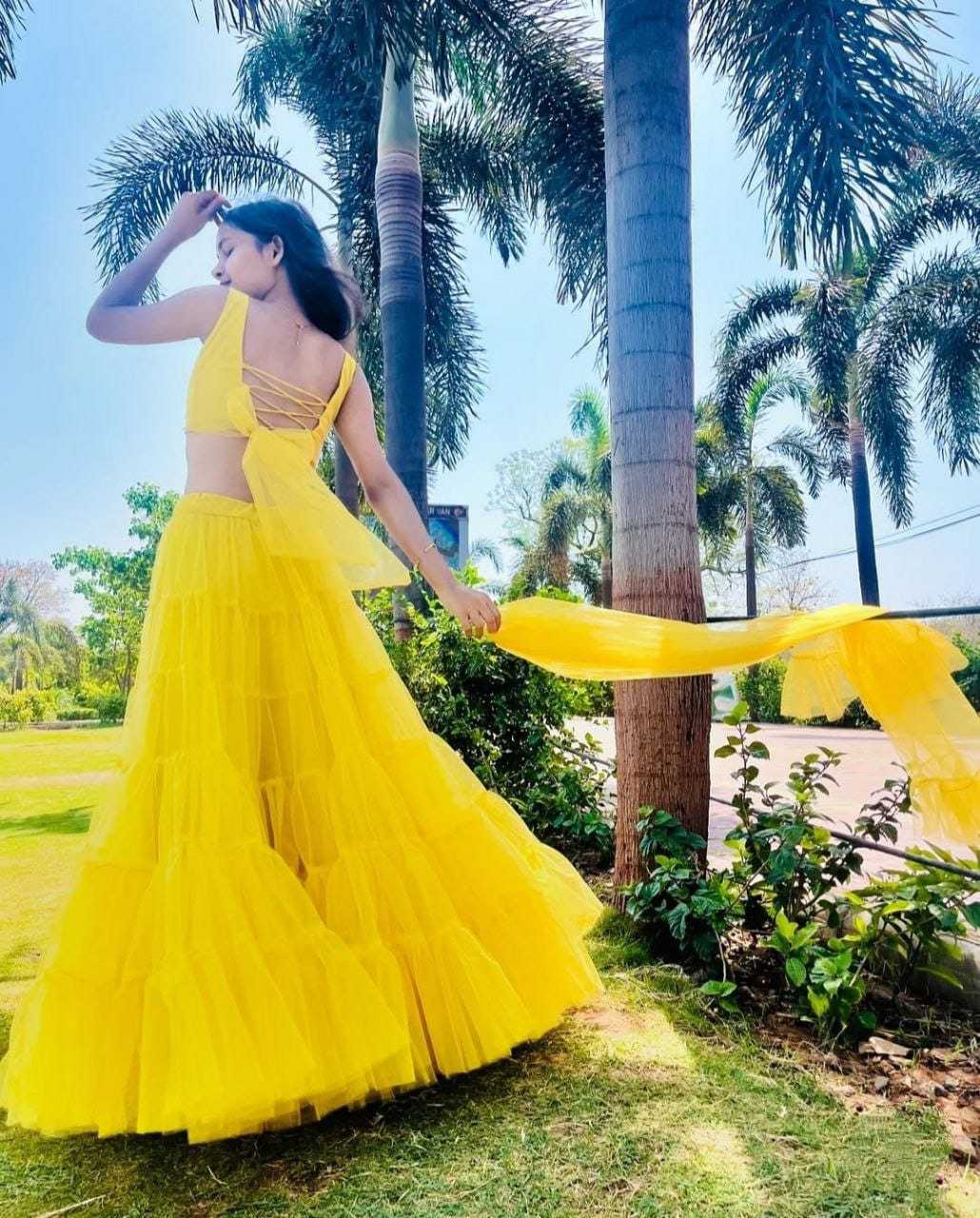 Ynf Soft Net RIN157 5258 Lehengas Plus Size Collections Wholesale Designer Lehenga Net Fancy Lehenga Yellow Lehenga Manufacturer