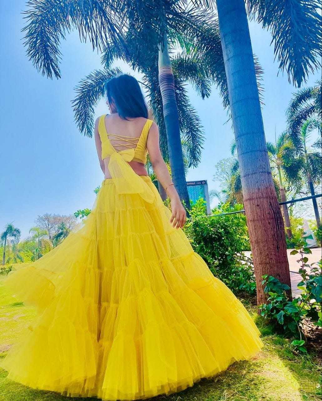 Ynf Soft Net RIN157 5258 Lehengas Plus Size Collections Wholesale Designer Lehenga Net Fancy Lehenga Yellow Lehenga Manufacturer