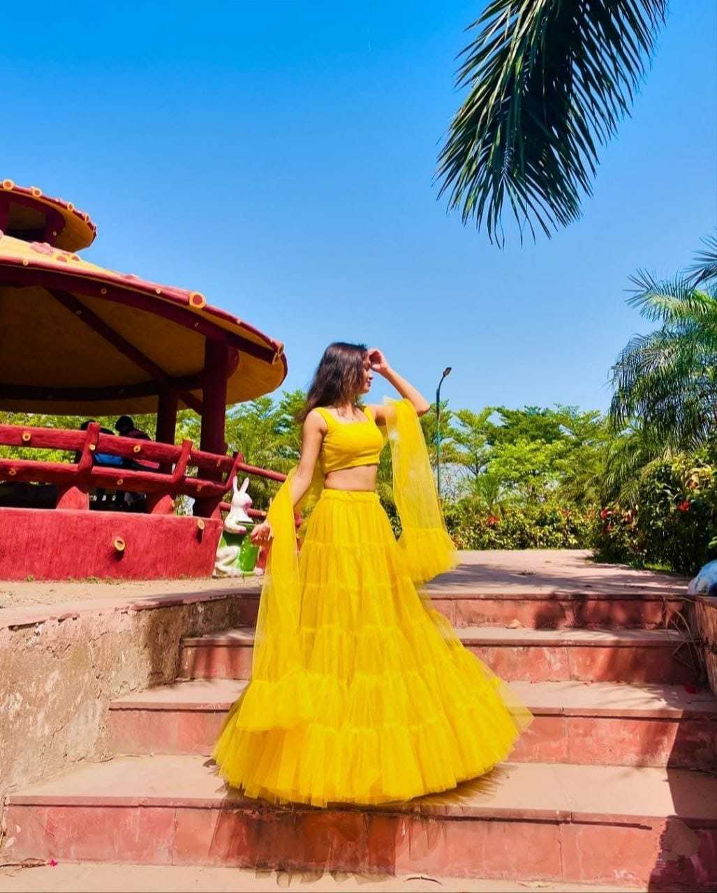 Ynf Soft Net RIN157 5258 Lehengas Plus Size Collections Wholesale Designer Lehenga Net Fancy Lehenga Yellow Lehenga Manufacturer