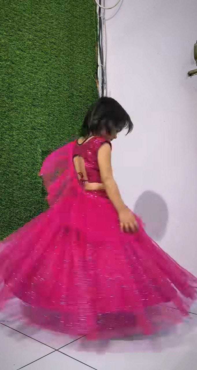 Ynf Soft Net RIN157 8113 Kids Wear Wholesale Kids Gown Kids Ethnic Gowns Manufacturer