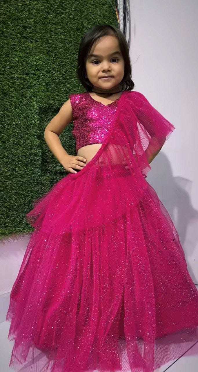 Ynf Soft Net RIN157 8113 Kids Wear Wholesale Kids Gown Kids Ethnic Gowns Manufacturer