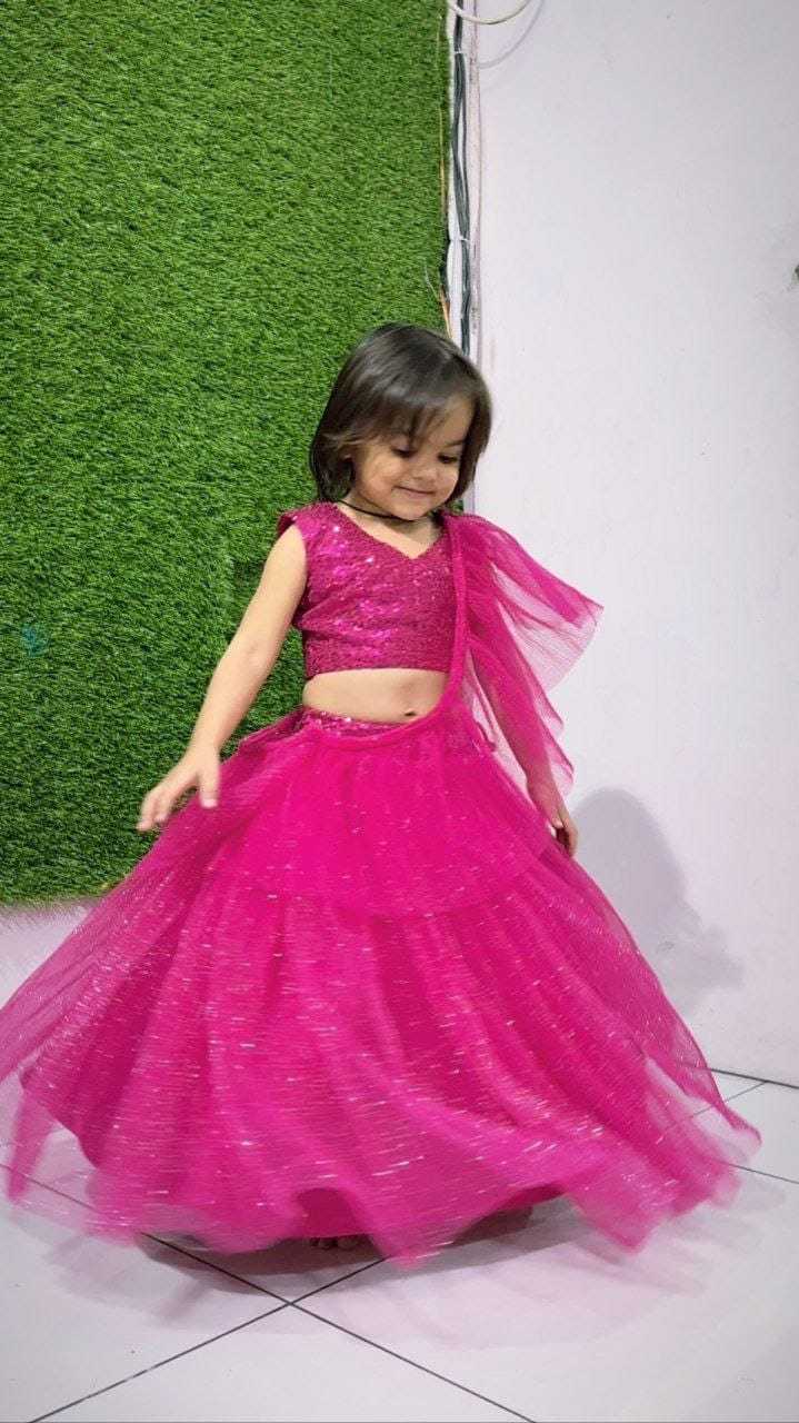 Ynf Soft Net RIN157 8113 Kids Wear Wholesale Kids Gown Kids Ethnic Gowns Manufacturer