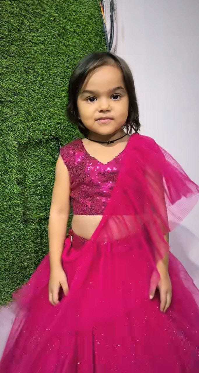 Ynf Soft Net RIN157 8113 Kids Wear Wholesale Kids Gown Kids Ethnic Gowns Manufacturer