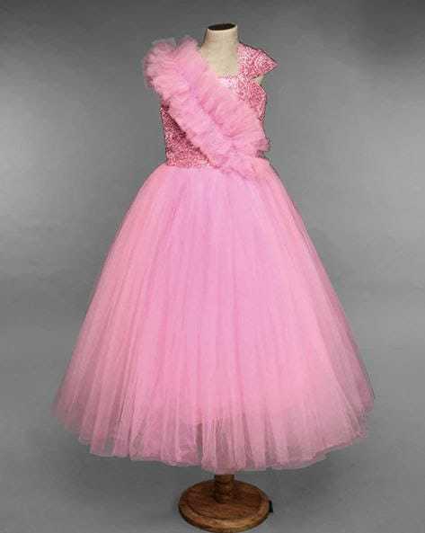 Ynf Soft Net RIN157 8152 Kids Wear Wholesale Kids Gown Kids Ethnic Gowns Manufacturer
