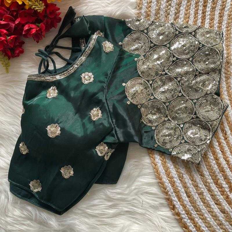 Ynf Soft Silk KESH426 ZIMICHOOGOLA Readymade Blouses Wholesale Sequence Embroidery Blouse Designer Blouse Silk Blouse Manufacturer