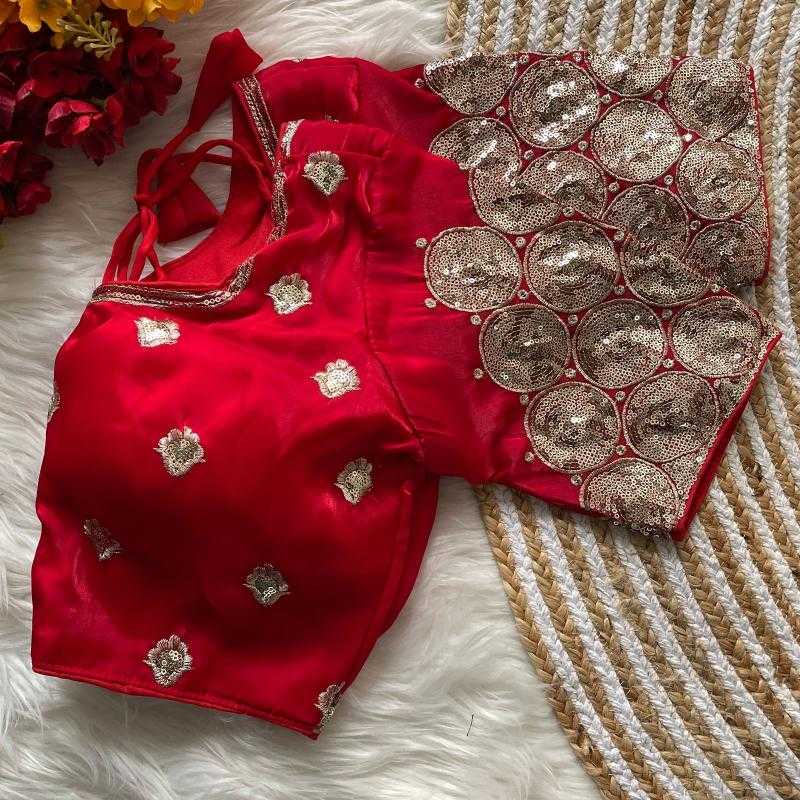 Ynf Soft Silk KESH426 ZIMICHOOGOLA Readymade Blouses Wholesale Sequence Embroidery Blouse Designer Blouse Silk Blouse Manufacturer