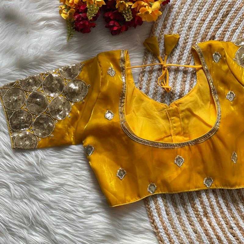 Ynf Soft Silk KESH426 ZIMICHOOGOLA Readymade Blouses Wholesale Sequence Embroidery Blouse Designer Blouse Silk Blouse Manufacturer