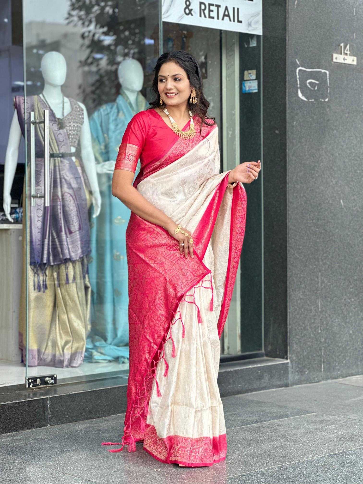 Ynf Soft Silk RIN118 CONTRSRTWOVEN Silk Sarees Festive Collections Wholesale Soft Silk Sarees Designer Silk Sarees Silk Sarees For Weddings Manufacturer