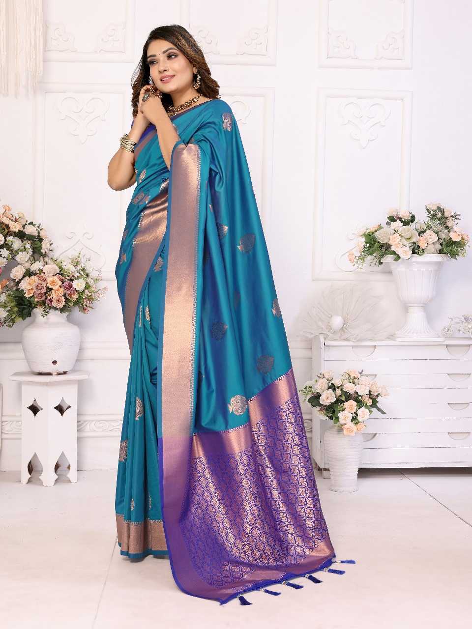 Ynf Soft Silk RIN144 vardhman Silk Sarees Wedding Collections Festive Collections Wholesale Soft Silk Sarees Banarasi Silk Sarees With Zari Work Bridesmaid Outfits Manufacturer
