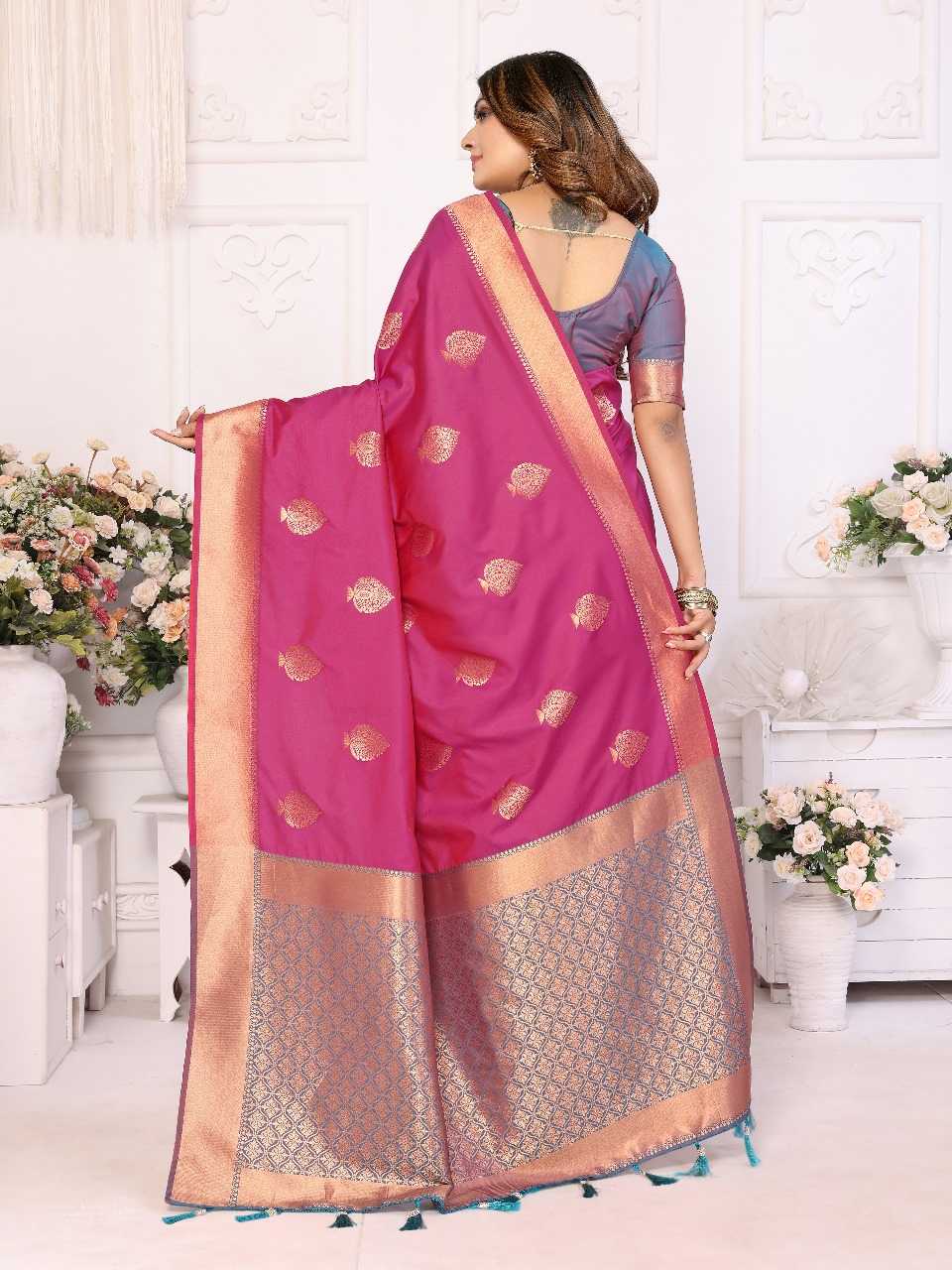 Ynf Soft Silk RIN144 vardhman Silk Sarees Wedding Collections Festive Collections Wholesale Soft Silk Sarees Banarasi Silk Sarees With Zari Work Bridesmaid Outfits Manufacturer