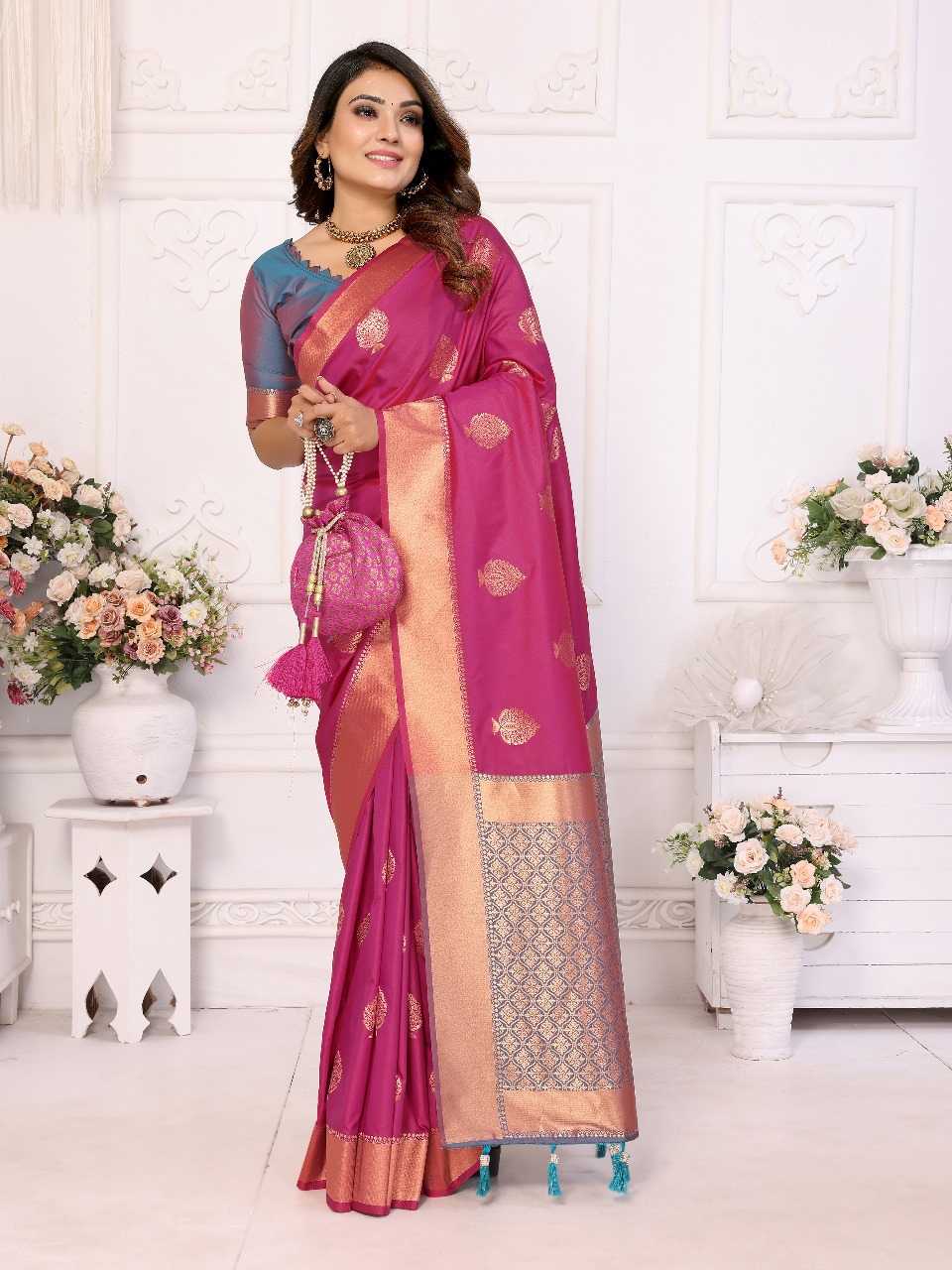 Ynf Soft Silk RIN144 vardhman Silk Sarees Wedding Collections Festive Collections Wholesale Soft Silk Sarees Banarasi Silk Sarees With Zari Work Bridesmaid Outfits Manufacturer