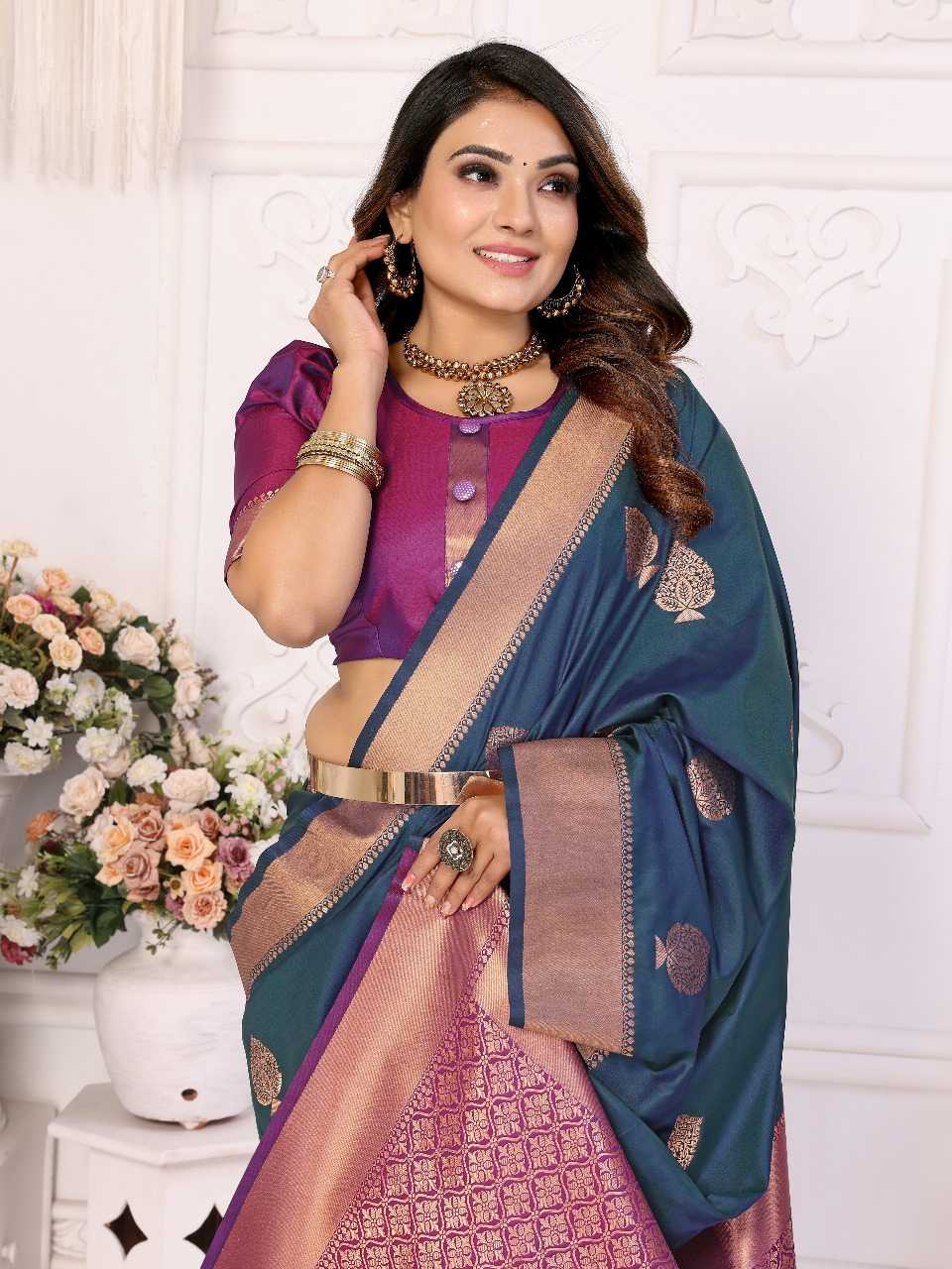 Ynf Soft Silk RIN144 vardhman Silk Sarees Wedding Collections Festive Collections Wholesale Soft Silk Sarees Banarasi Silk Sarees With Zari Work Bridesmaid Outfits Manufacturer