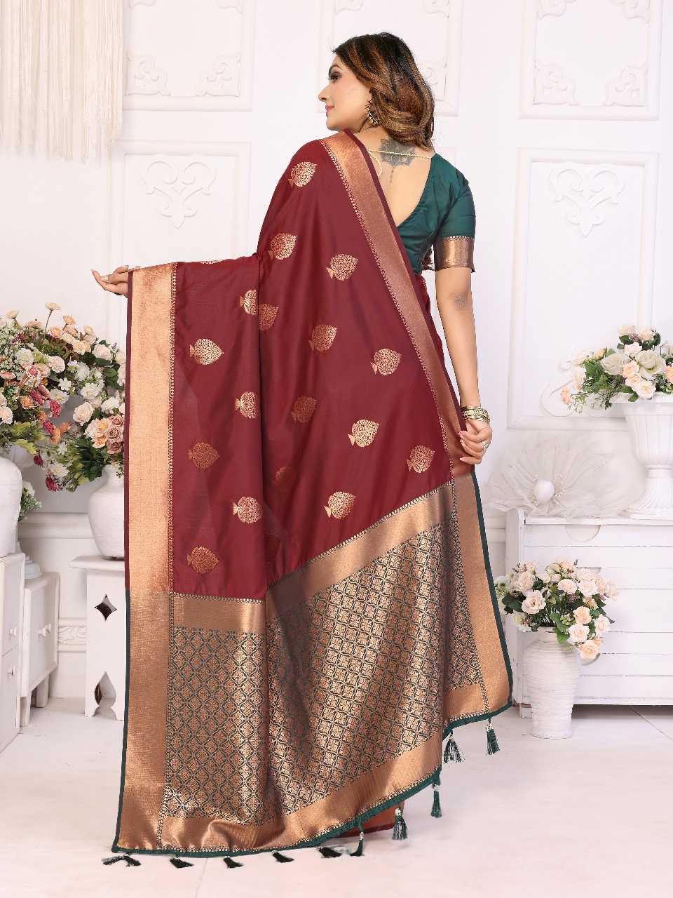 Ynf Soft Silk RIN144 vardhman Silk Sarees Wedding Collections Festive Collections Wholesale Soft Silk Sarees Banarasi Silk Sarees With Zari Work Bridesmaid Outfits Manufacturer