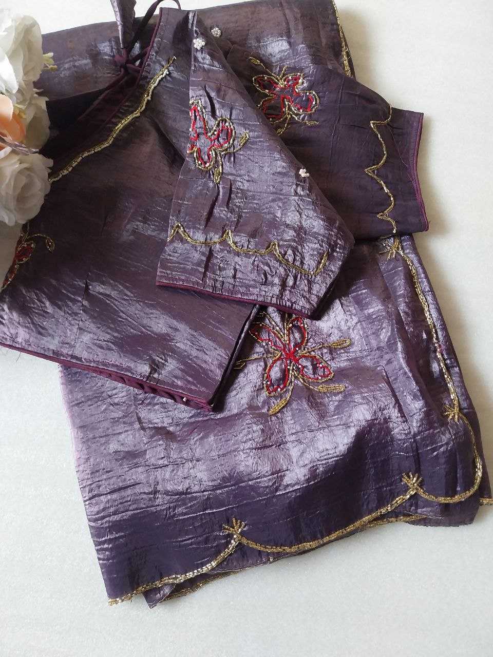 Ynf Soft Tissue RIN171 Rashi Sarees Wholesale Party Wear Sarees Hand Work Sarees Manufacturer
